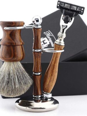 Men's Wooden Shaving Kit